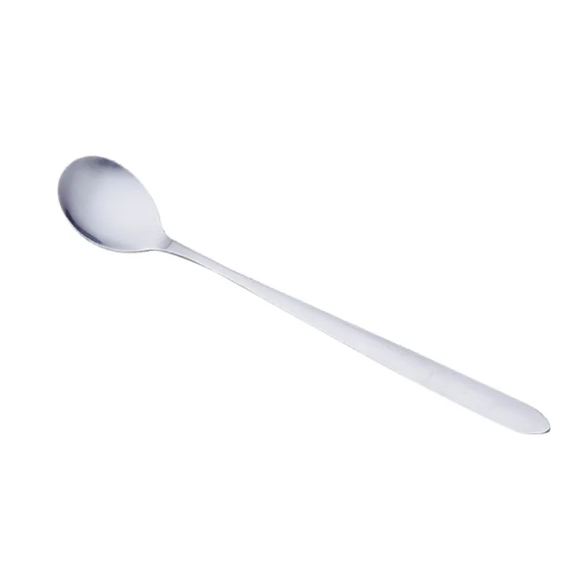 Stainless Steel Teaspoon Long Handle Spoons Flatware Coffee Drinking Tools Kitchen Gadget Ice Cream Soda Western Spoon 40JY151