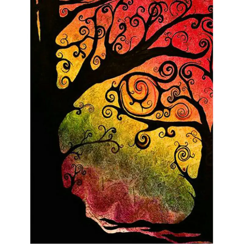 DIY 5D diamond painting cross stitch tree full square embroidery mosaic Cartoon pattern Crafts stickers decoration | Дом и сад