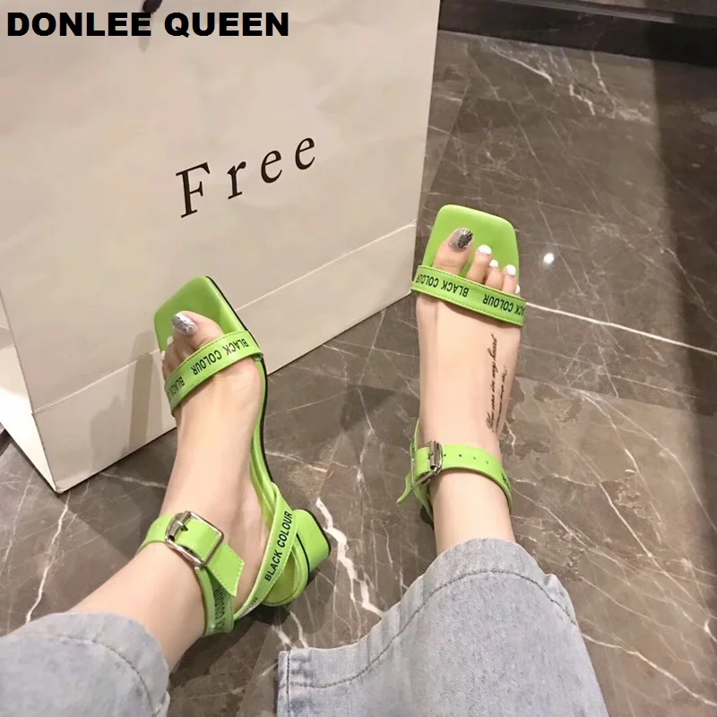 

2019 New Summer Sandals Shoes Women Letter Beach Rome Sandals Female Casual Shoes Low Heel Ankle Strap Vacation sandalias mujer