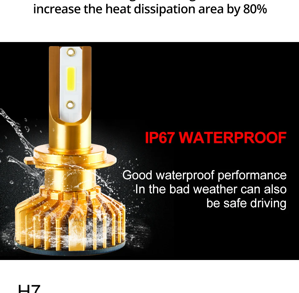 H11 H7 Led Lamps For Cars DOB Chips 12V 72W 12000LM HB3 HB4 Error Free H4 For KIA RIOCEEDSportageSoulSorentoOptimaSpectra (17)