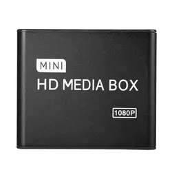 Мини Media Player Media Box ТВ видео мультимедийный плеер Full HD 1080p Поддержка MPEG MKV/H.264/AV USB черный