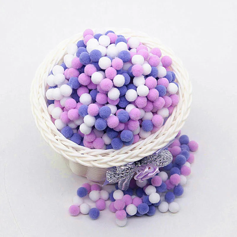 Мини Помпон 8 мм Pom Poms Ponpon многоцветные Pompony ремесла поставки DIY для детской игрушки швейные украшения для дома и свадьбы 20 г