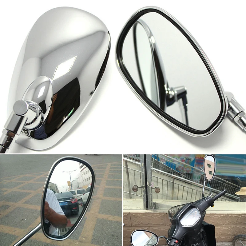 Universal Motorcycle Motorbike Large Vision Long Stem Rear View Side