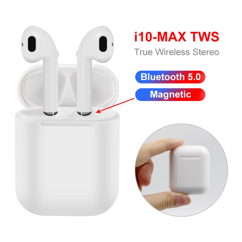 

i10 Max TWS Wireless Stereo Earphones mini Headset Bluetooth 5.0 Earphones Earbuds Charging box mic for Smart Phone