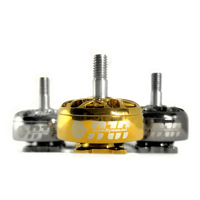 

4PCS FLYWOO NIN N2306 2-6S FPV 1750/2450/2750KV Brushless Motor Gold Silver for RC Drone FPV Racing Spare Part DIY Accessories