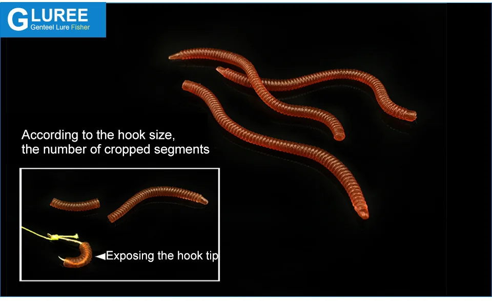 GLUREE-50PcsLot-8cm-10cm-Simulation-Earthworm-Soft-Fishing-Lures-Red-Soft-Bait-PET-Artificial-Bait-Worms-Fishing-Tackle_07