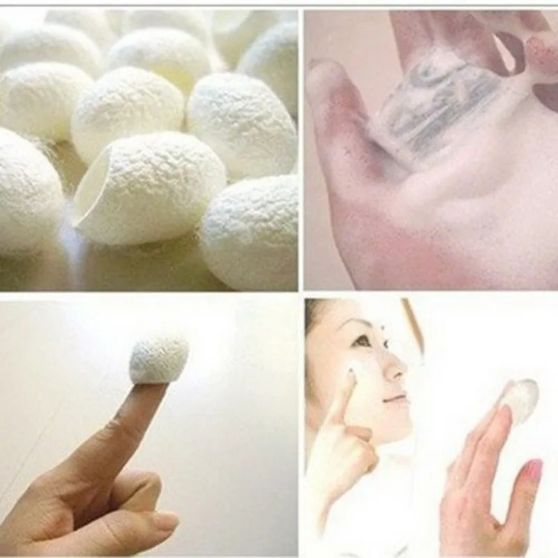 

10Pcs Organic Natural Silk Cocoons Silkworm Balls Facial Skin Care Scrub Purifying Acne Anti Aging Whitening