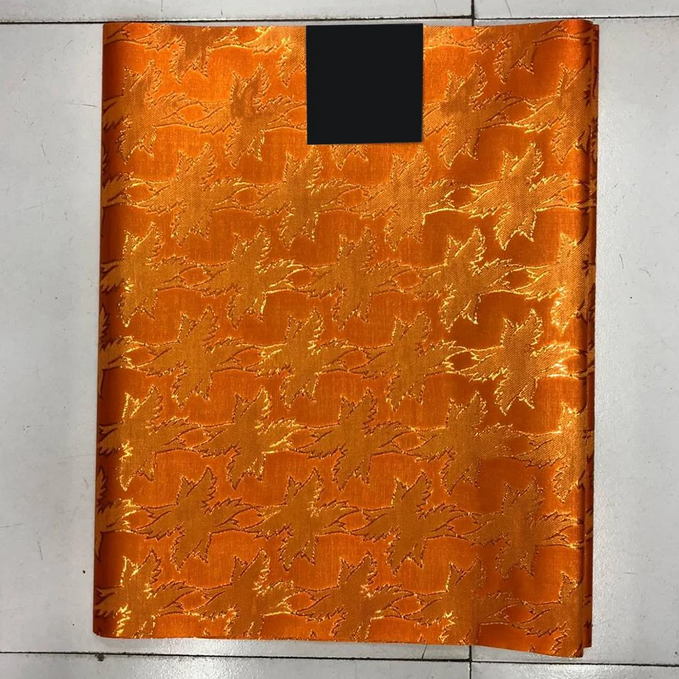

African Head Scarf, Orange Nigeria geles,Sego headtie gele & wrapper for wedding 2pcs/pack LXL-27-6