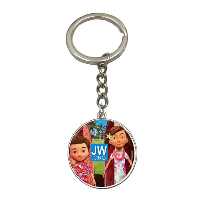 US $4 9 |jw org Caleb and Sophia Keyring Key chain -in Pins & Badges from Home & Garden on Aliexpress com | Alibaba Group