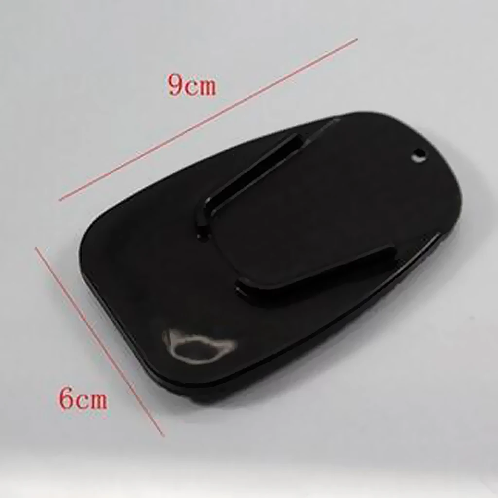 Universal Motorcycle Kickstand Pad Plate Base Black Bike Side Stand Grip Support
