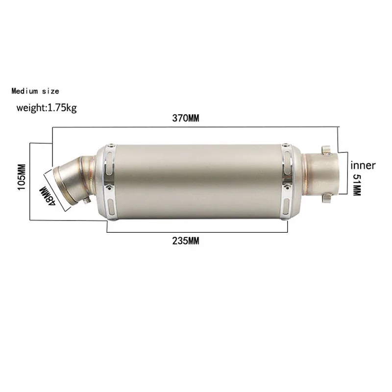 Tanie Uniwersalny motocykl wydechowy dla Yoshimura suzuki honda tłumik kolor tytanu skuter motocykl ATV pitbike ucieczka cafe racer