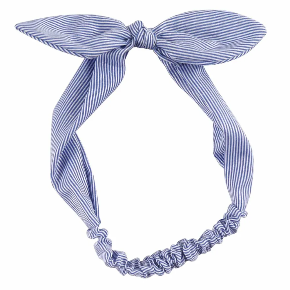 High-Quality-Cotton-Striped-Headband-For-Women-Lady-Knotted-Bow-Rabbit-Ear-Stretch-Hair-Accessories (5)