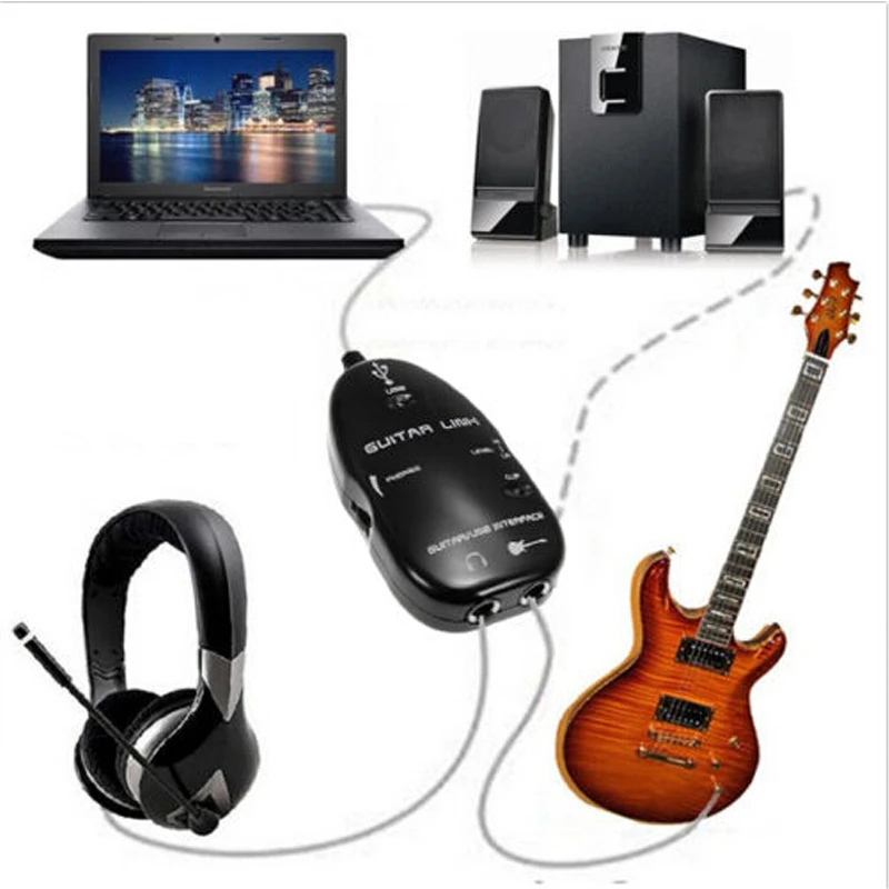Cable USB para guitarra eléctrica, interfaz de enlace Audio para MAC/pc para grabación de MP3, accesorios guitarra, 1 ud.| | - AliExpress