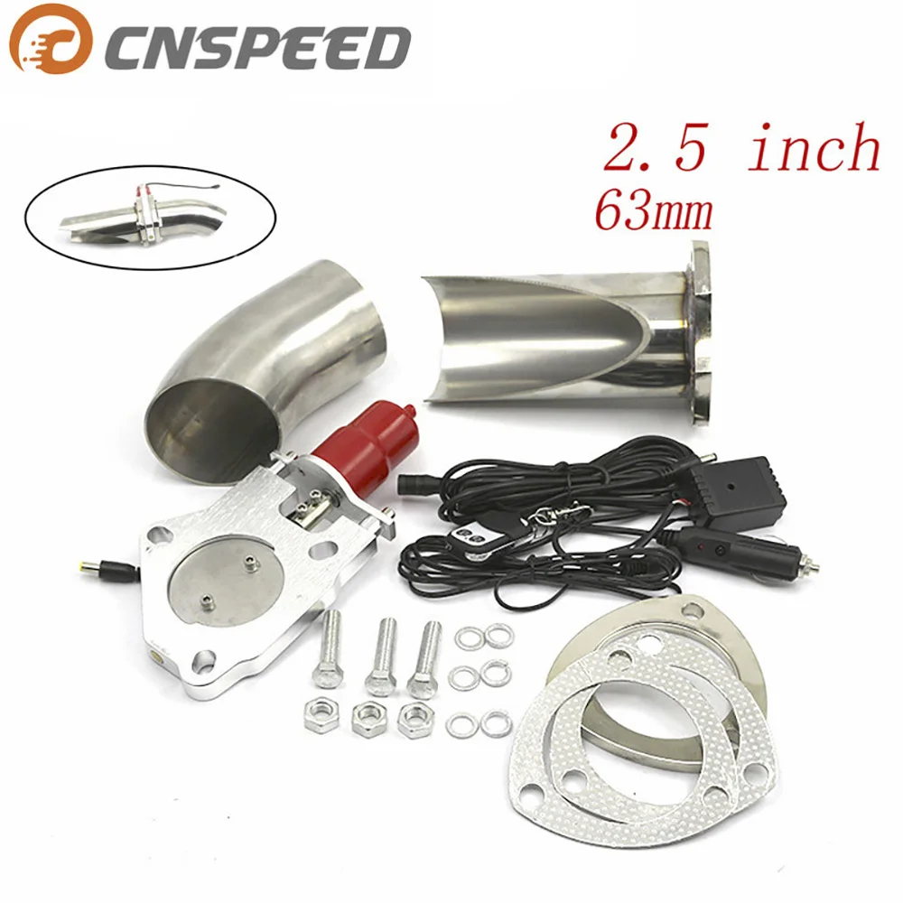 

CNSPEED 2.25'' 2.5'' 3'' inch Exhaust Control Valve With Remote Control Car Electric Exhaust Valve Cut outs Exhaust YC100707
