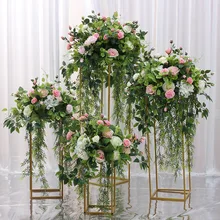 Железный геометрический цветочный Комплект полок напольная ваза Свадебная дорога Iead праздничные украшения для сцены реквизит для фотосъемки