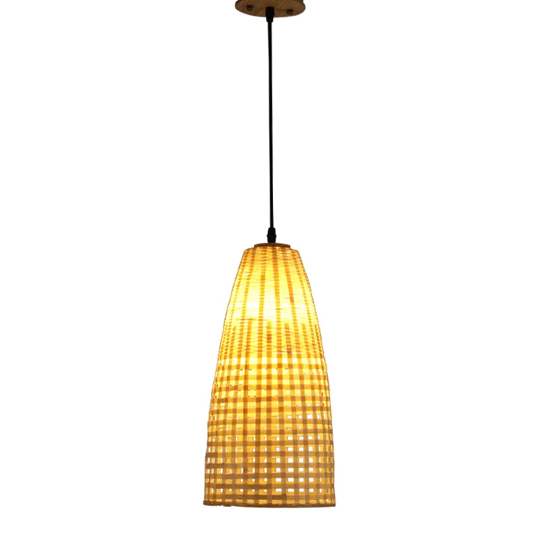 

Chinese-style inn tea room single small chandelier Southeast Asia bamboo chandelier creative coffee bar bar lamps AP8211343