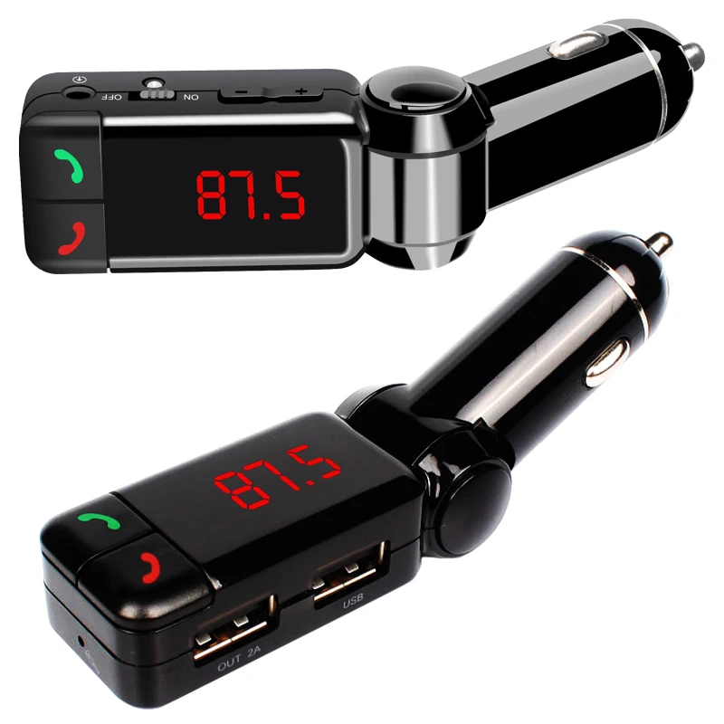 Универсальный Автомобильный Bluetooth MP3 плеер FM с ЖК-поддержкой SD TF карты двойной USB зарядное устройство передатчик для iPhone для телефона samsung