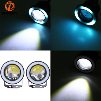 

POSSBAY 64mm/76mm/89mm Halo Angel Eye Rings Fog Lights Projector Car LED COB Headlights for Opel Ford Audi Honda Toyota BMW
