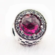 Подходит для Pandora Essence браслеты амулеты страсти с красным CZ серебряные бусины 925 пробы