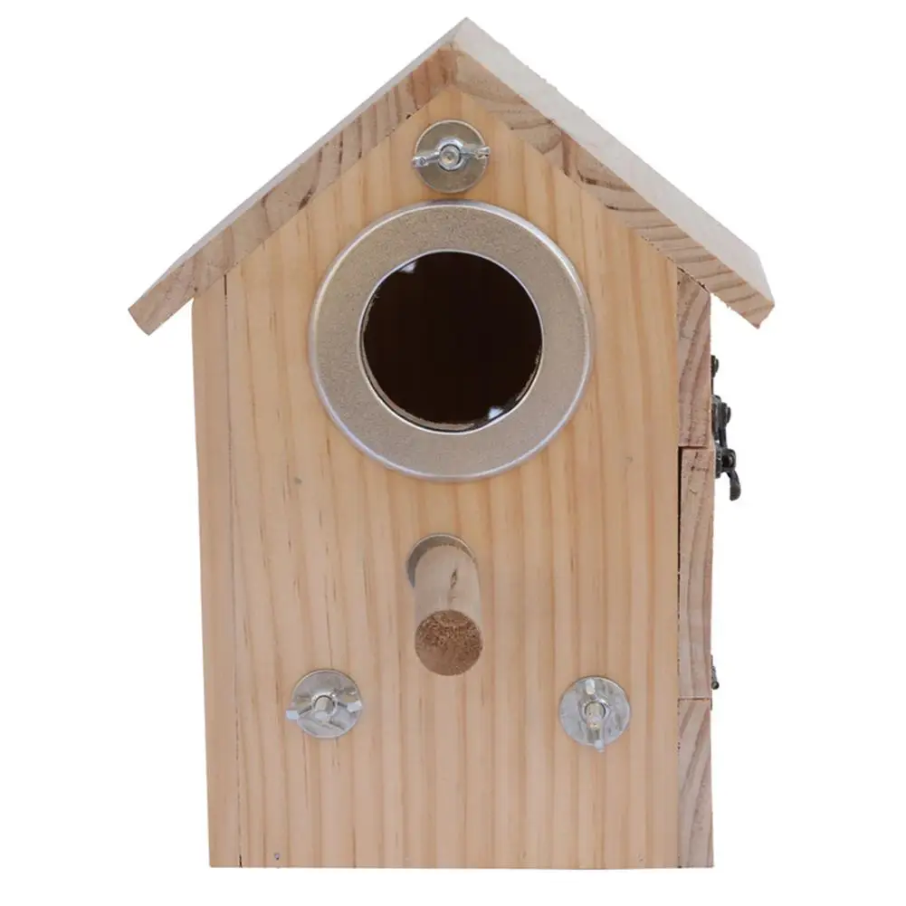 Деревянный Птичий дом коробка для разведения гнездо инкубационная коробка кормушка для птиц для попугая деревянный открытый птичий домик