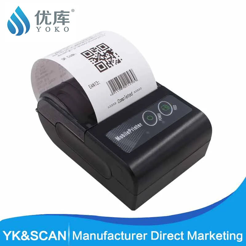 

Youku Cheap 58mm Bluetooth Thermal Receipt Printer Low Cost Printer Small Android&IOS For Commercial Black Thermal Printer