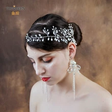 TOPQUEEN HP21 свадебные головные уборы двух цветов с кристаллами и жемчугом аксессуары для волос женские вечерние элегантные свадебные тиары