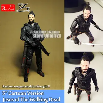 

2017 New 5'' Jesus Cartoon The Walking Dead Action Figure Model Toy Gift eschatology survival zombies PVC figure doll