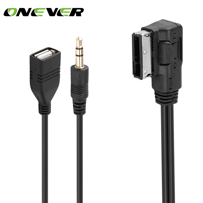 Onever автомобильный музыкальный интерфейс AMI MMI USB 3 5 мм штекер Aux кабель адаптер для