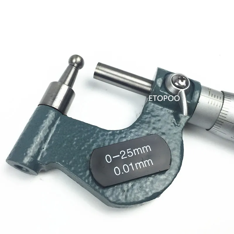 Высокое качество 0-25 мм толщина микрометра трубки с барабанной головкой стенки трубы Толщиномер измерительные инструменты