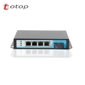 

POE switch 4 Port PoE Switch and One Uplink Single Fiber distance is 100m with 5x 10/100M copper cable RJ45 ports