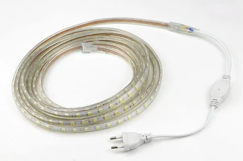 

Dimmable Waterproof 220V LED Strip with EU plug 5050 SMD 60leds/m LED light Garden Outdoor home String light With EU Plug Dimmer