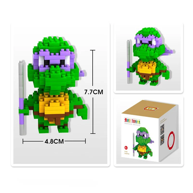 Loz Donatello DIY edificio ladrillos bloques niños regalo juguetes educativos Menino Juguetes Loz Donatello DIY edificio ladrillos bloques niños regalo juguetes educativos Menino Juguetes