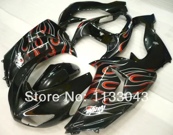 

Flame design red black Fairing kits FOR KAWASAKI NINJA ZX10R 06-07 ZX 10R 06 07 ZX-10R 06-07 10 R ZX 10R 2006 2007 #A1TT +7gfits