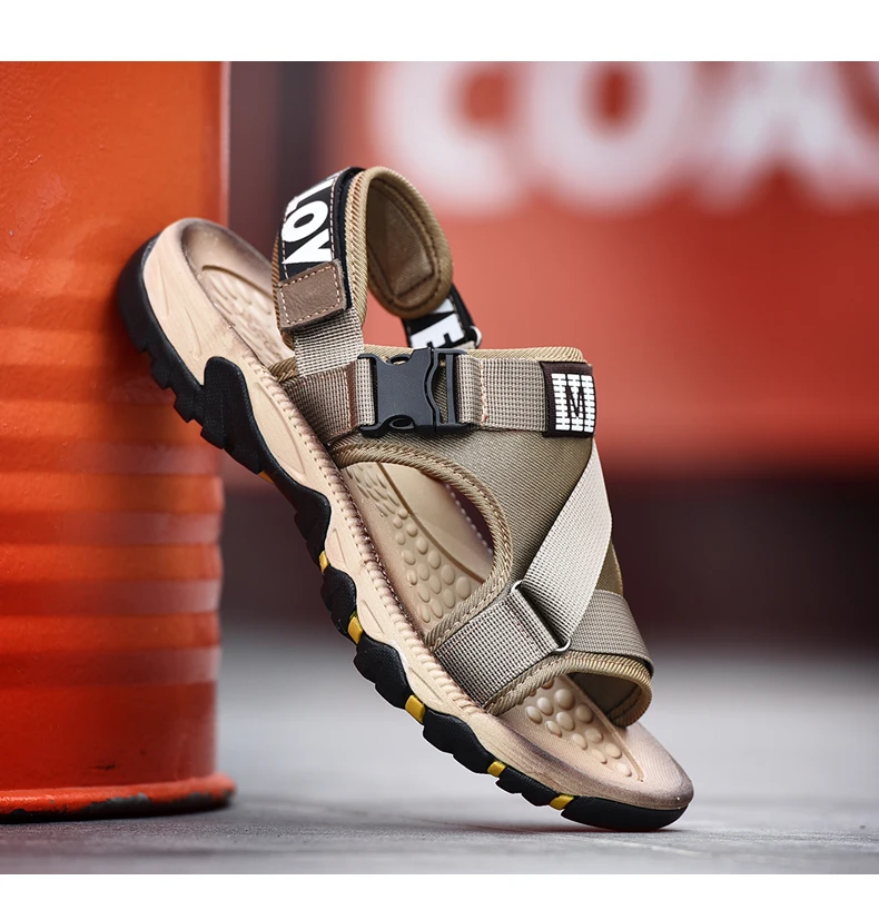 Puamss мужские спортивные сандалии Летняя повседневная обувь из натуральных материалов ткацкие пляжные сандалии мужские Hombre