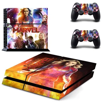 

Captain Marvel PS4 Skin Sticker Decal For PlayStation 4 Console and 2 Controllers PS4 Skins Sticker Decal