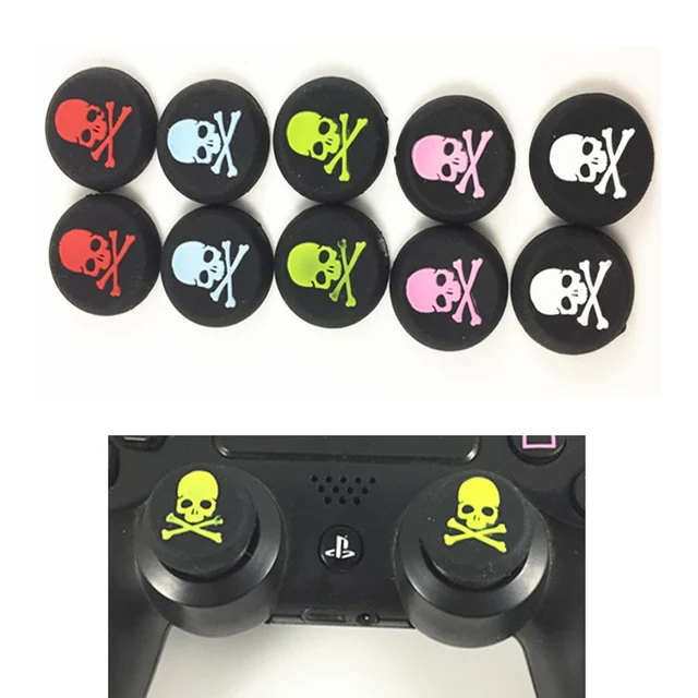 Special Price 10pcs Skull Head Thumb Stick joystick silicone Cap For Playstation 4 PS4 PS3 Analog Grip For Xbox one Xbox360 PS4 PRO PS4 Slim
