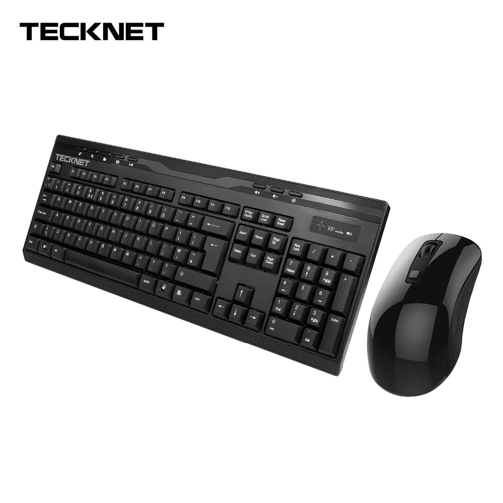 Tecknet 2 4ghz Full Size Ergonomic Wireless Keyboard Mouse Combo Set For Desktop Computer With Multimedia Key Uk Keyboard Layout Keyboard Mouse Combos Aliexpress