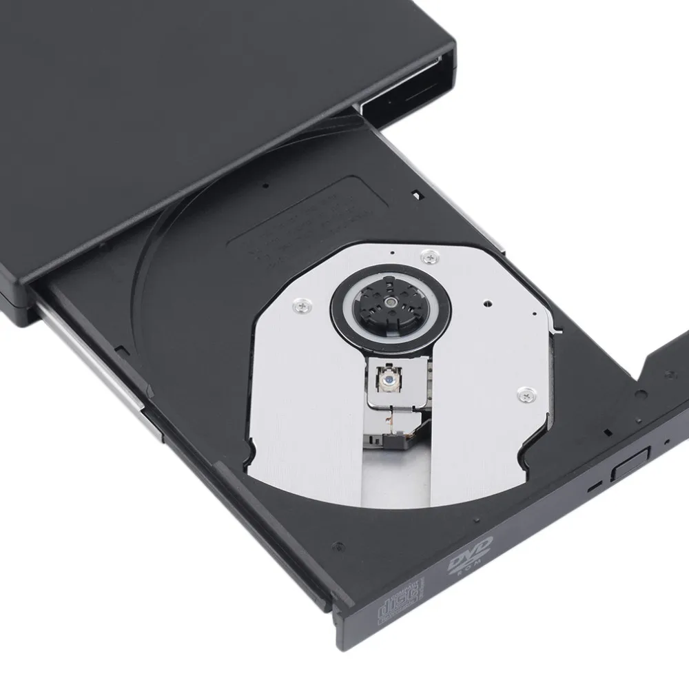 Внешний DVD rom Оптический привод USB 2,0 CD/DVD-rom CD-RW плеер горелка тонкий портативный ридер рекордер для ноутбука