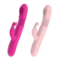 Взрослые секс-игрушки для женщин Отопление Телескопический кролик вибратор вращающийся 10 Режим фаллоимитатор вибратор G-Spot Стимулятор