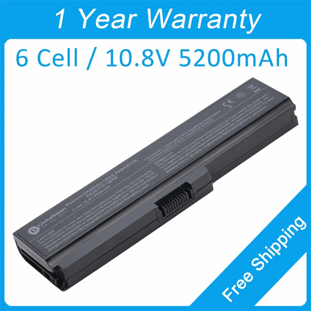 6 Cell Аккумулятор для ноутбука Toshiba Satellite L770 L775 L300 L500 L750 M305D M505D T110D PA3638U-1BAP PA3817U-1BRS PABAS201