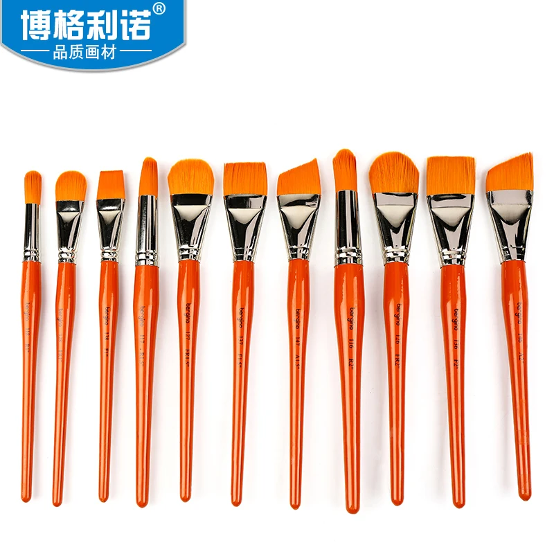 

1 Piece Super Quality Nylon Hair Oil Paint Brush Round /Pointed/Flat /Oblique Painting Brush For Acrylic Painting Art Supplies