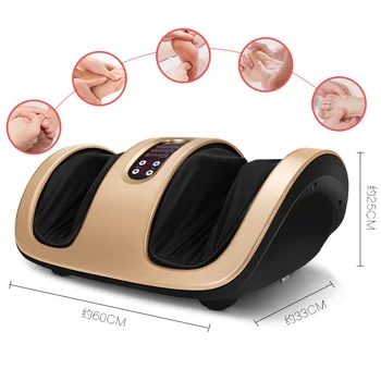 

220V Electric Antistress Shiatsu Kneading Air Pressure Foot Massager Infrared Foot Care Machine Heating & Therapy EU plug
