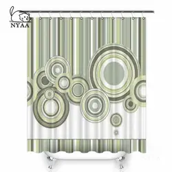 NYAA Ретро Круги занавески для душа вектор Творческий водостойкий полиэстер ткань ванная комната шторы домашний декор
