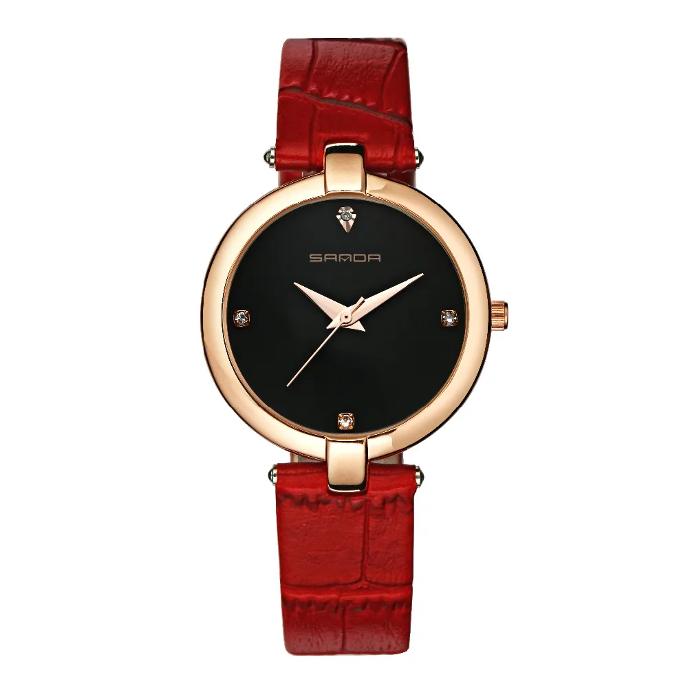 

Famous luxury brand Sanda P196 waterproof female watch fashion belt simple female watch quartz watch Clock relojes mujer saat