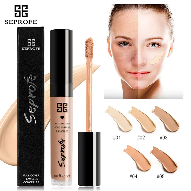 

SEPROFE 5ML Beauty Full Coverage Makeup Concealer Liquid Concealer Convenient Make Up Eye Concealer Cream For Face Drop Shipping