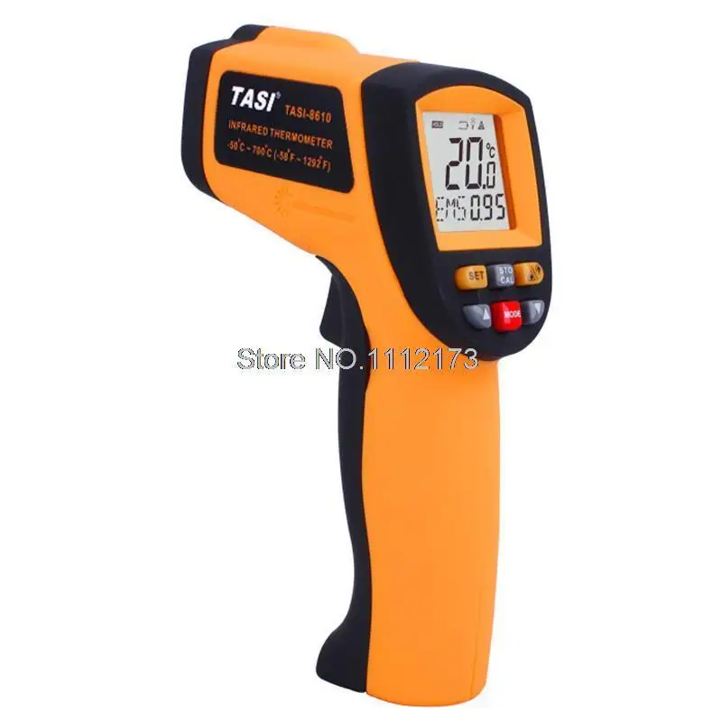 ФОТО Digital IR Infrared Thermometer TASI-8610 -50C~700C Degree Non-contact Industrial Laser Infrared Thermometer Gun Free shipping