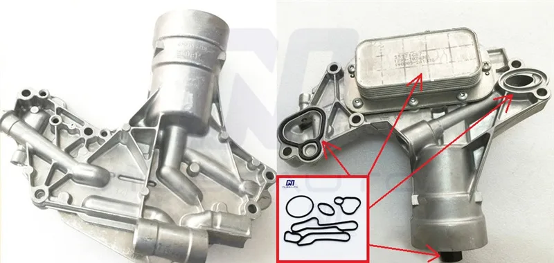 NIUBEAUTO Engine Oil Cooler Repair Kits Gaskets For Opel Astra J H Corsa D E 1.6 Turbo 55355602 55593190 55582569 55355699 7