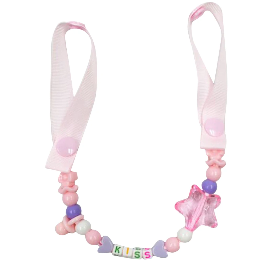 Personalized Baby Pacifier Clip Holder For Nipple Teether Necklace