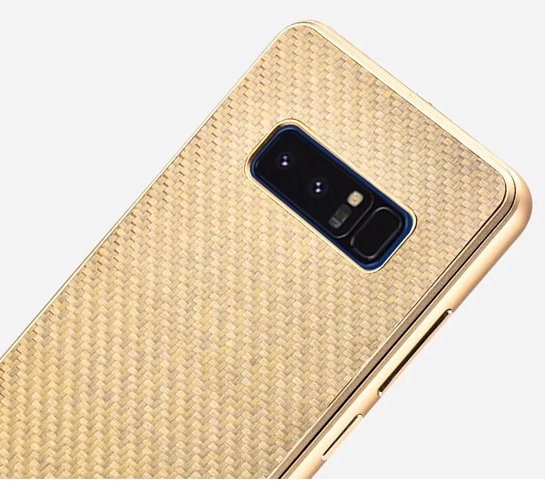 iMatch Luxury Aluminum Metal Bumper Carbon Fiber Back Cover Case for Samsung Galaxy Note 8