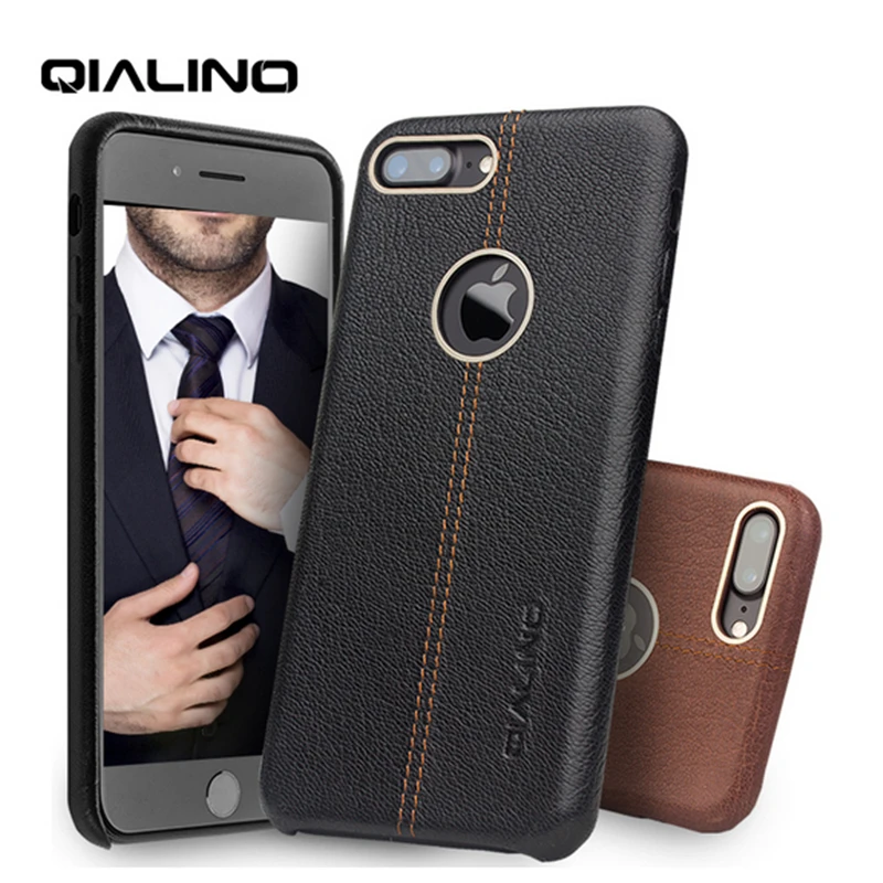 QIALINO Case for iPhone 7 Genuine Leather Protective Back Luxury Cover Apple / Plus | Мобильные телефоны и аксессуары